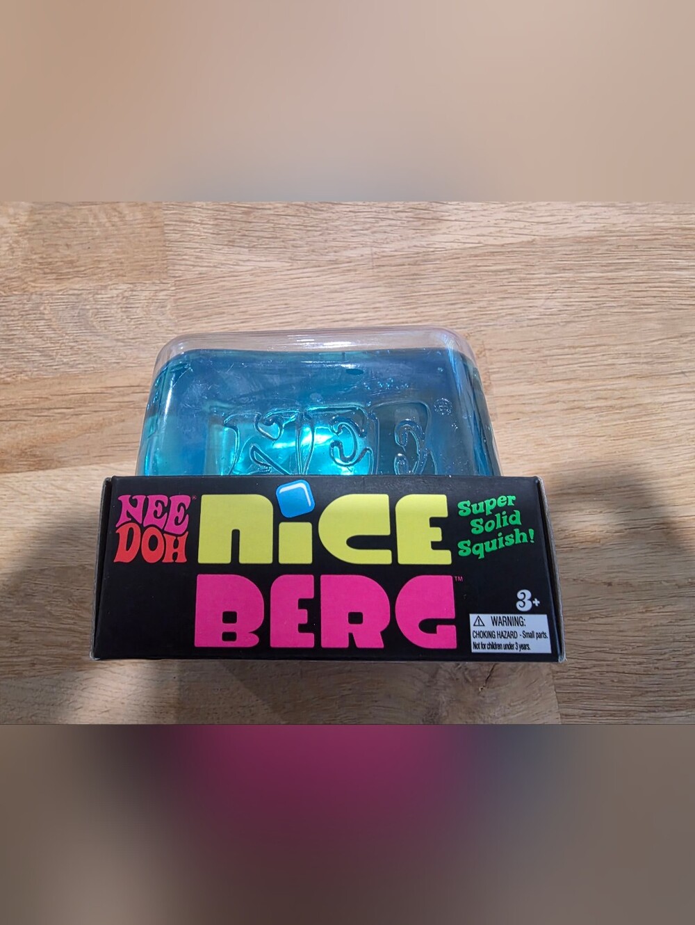 NeeDoh Nice Berg - Giant NeeDoh Nice Cube Sensory Stress Ball BLUE NWT